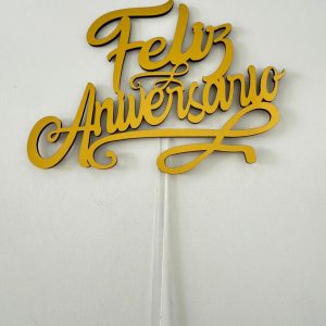 TOPPER FELIZ ANIVERSARIO (trupán)