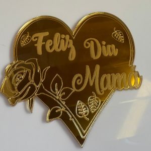 TOPPER GRABADO DEL DÍA DE LA MADRE (acrílico) 🌹